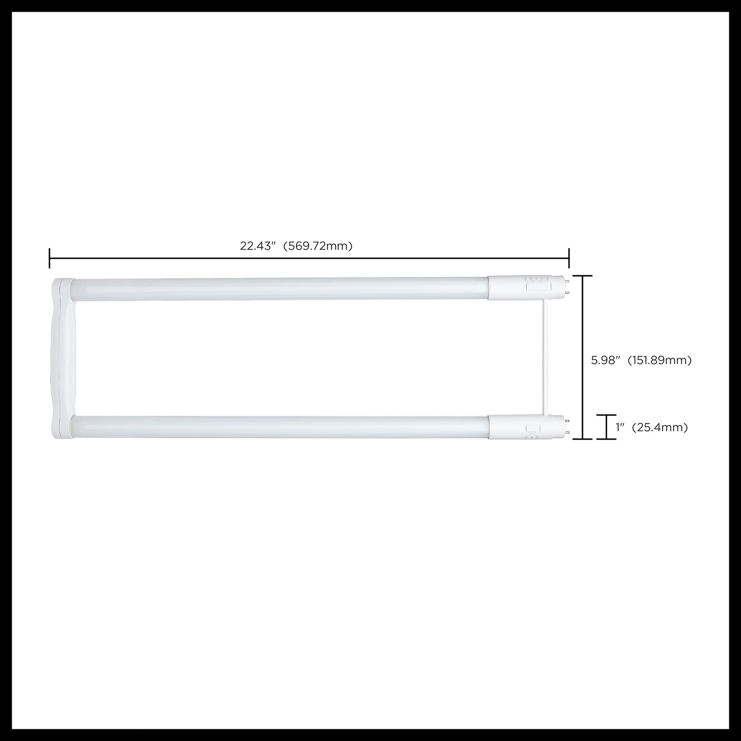 image of 11.5/13/15 Wattage Selectable T8 U-Bend LED - 30K/35K/40K/50K/65K CCT Selectable - 6-Inch - Frost Finish - 120-277 Range Voltage