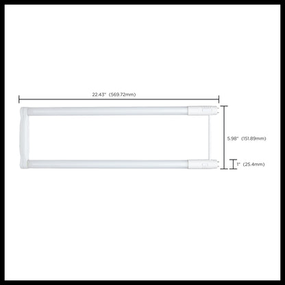 image of 11.5/13/15 Wattage Selectable T8 U-Bend LED - 30K/35K/40K/50K/65K CCT Selectable - 6-Inch - Frost Finish - 120-277 Range Voltage