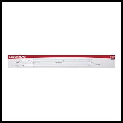 image of 11.5/13/15 Wattage Selectable T8 U-Bend LED - 30K/35K/40K/50K/65K CCT Selectable - 1-Inch - Frost Finish - 120-277 Range Voltage