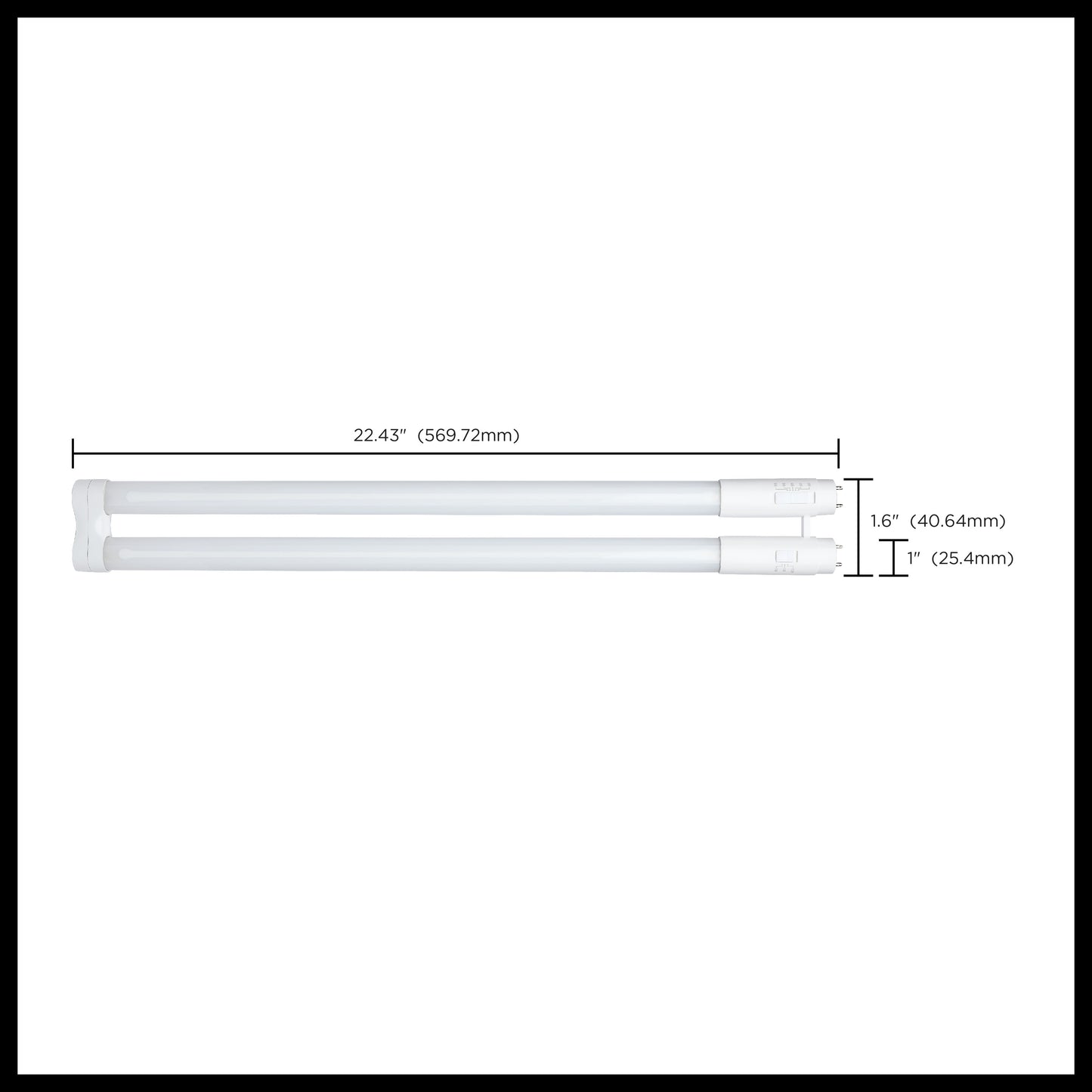 image of 11.5/13/15 Wattage Selectable T8 U-Bend LED - 30K/35K/40K/50K/65K CCT Selectable - 1-Inch - Frost Finish - 120-277 Range Voltage