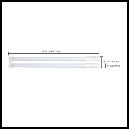 image of 11.5/13/15 Wattage Selectable T8 U-Bend LED - 30K/35K/40K/50K/65K CCT Selectable - 1-Inch - Frost Finish - 120-277 Range Voltage