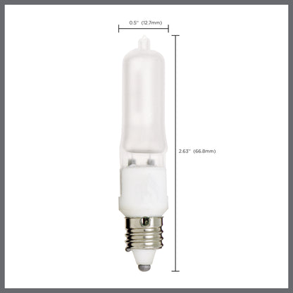 image of 75 Watt - Halogen - T4 - Frosted - 2000 Average rated hours - 1125 Lumens - Mini Candelabra base - 120 Volt