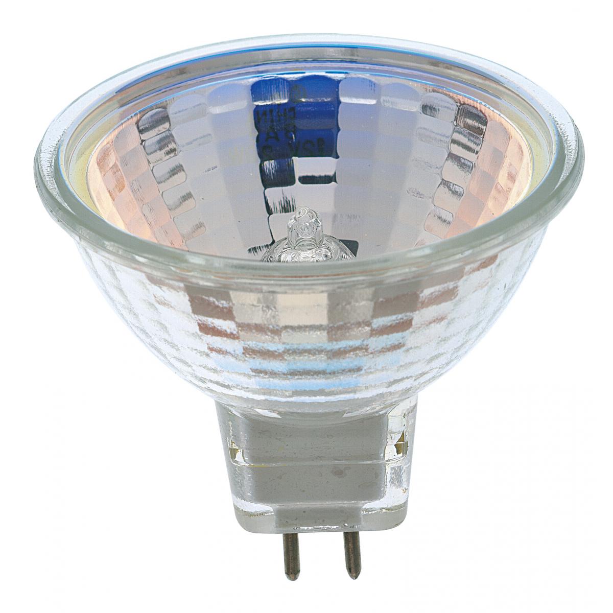 image of 20 Watt - Halogen - MR16 - ESX - 2000 Average rated hours - Miniature 2 Pin Round base - 12 Volt