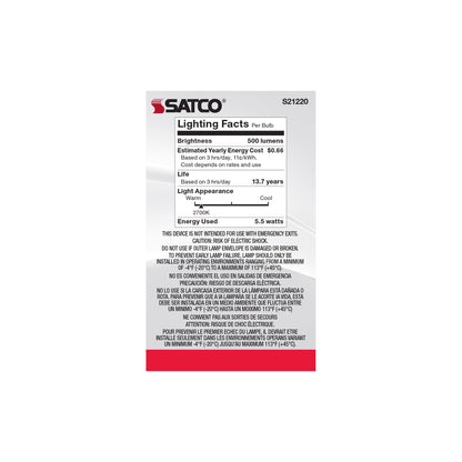 image of 5.5 Watt G16.5 LED - Clear - Medium base - 90 CRI - 2700K - 120 Volt