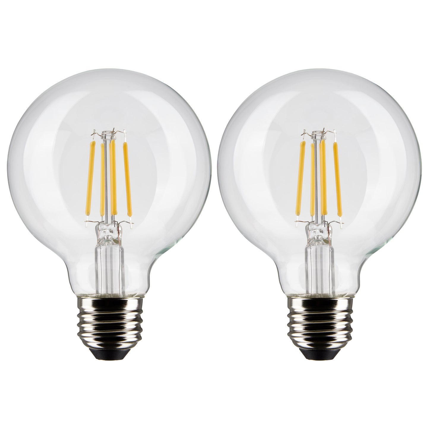 image of 6 Watt G25 LED - Clear - Medium base - 90 CRI - 2700K - 120 Volt - 2 Pack