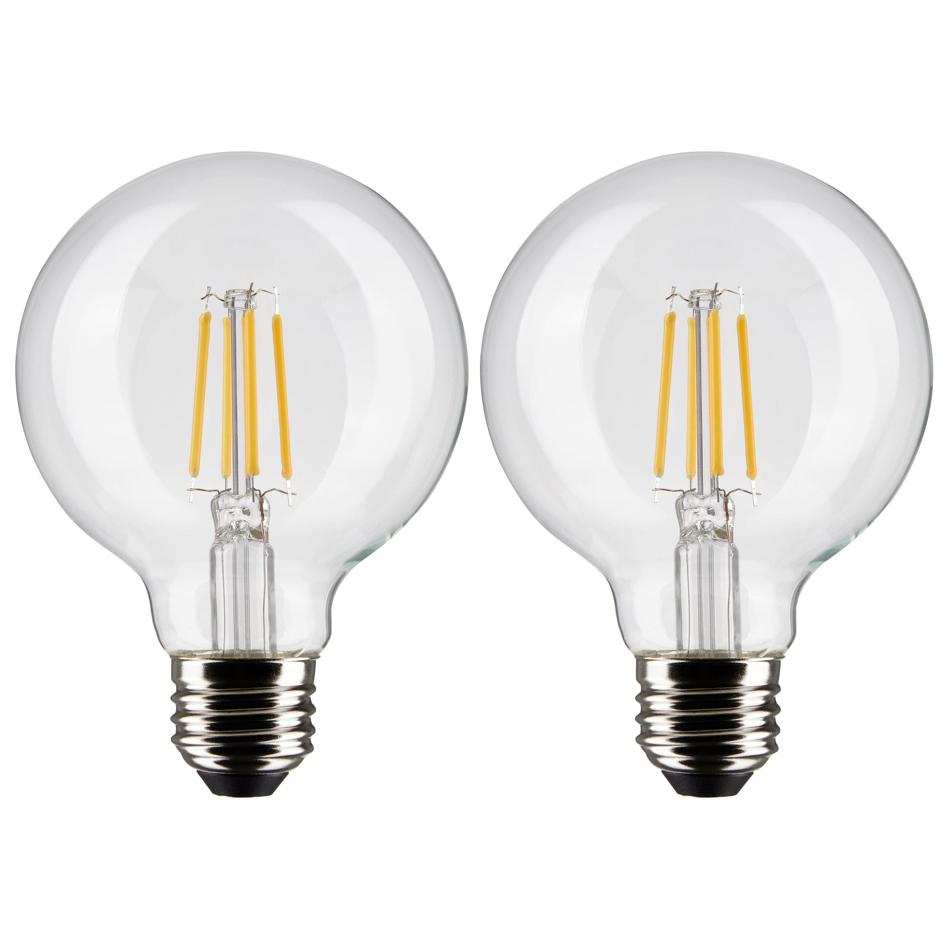 image of 6 Watt G25 LED - Clear - Medium base - 90 CRI - 2700K - 120 Volt - 2 Pack