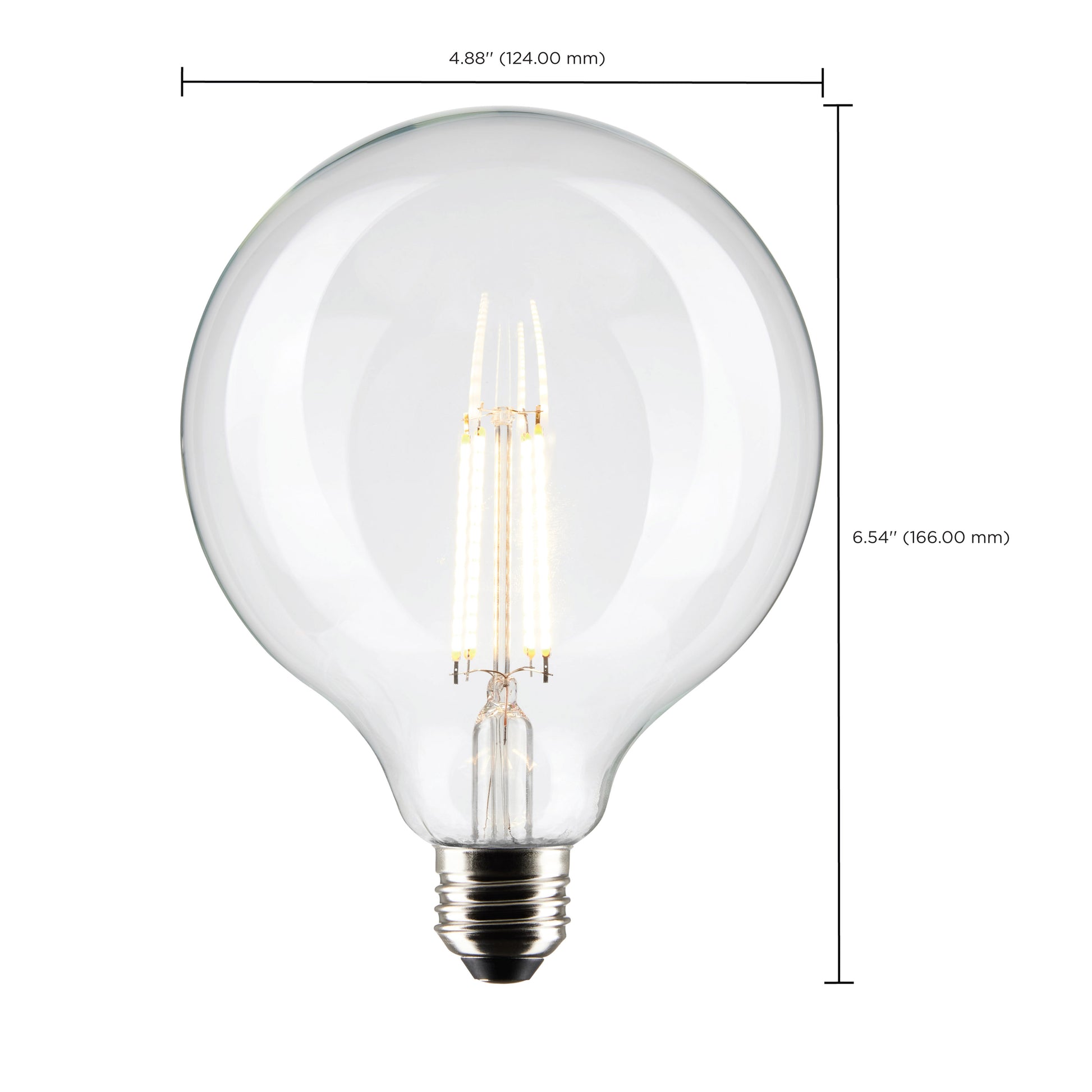 image of 8 Watt G40 LED - Clear - Medium base - 90 CRI - 3000K - 120 Volt