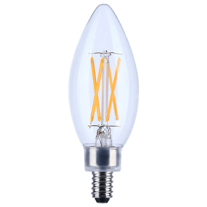 image of 4 Watt B11 LED - Clear - Candelabra base - 90 CRI - 2700K - 120 Volt