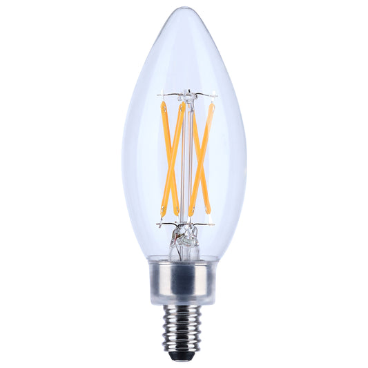 image of 4 Watt B11 LED - Clear - Candelabra base - 90 CRI - 2700K - 120 Volt