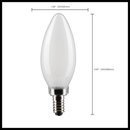 image of 4 Watt B11 LED - Frost - Candelabra base - 90 CRI - 2700K - 120 Volt