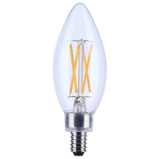 5.5 Watt B11 LED - Clear - Candelabra base - 90 CRI - 3000K - 120 Volt