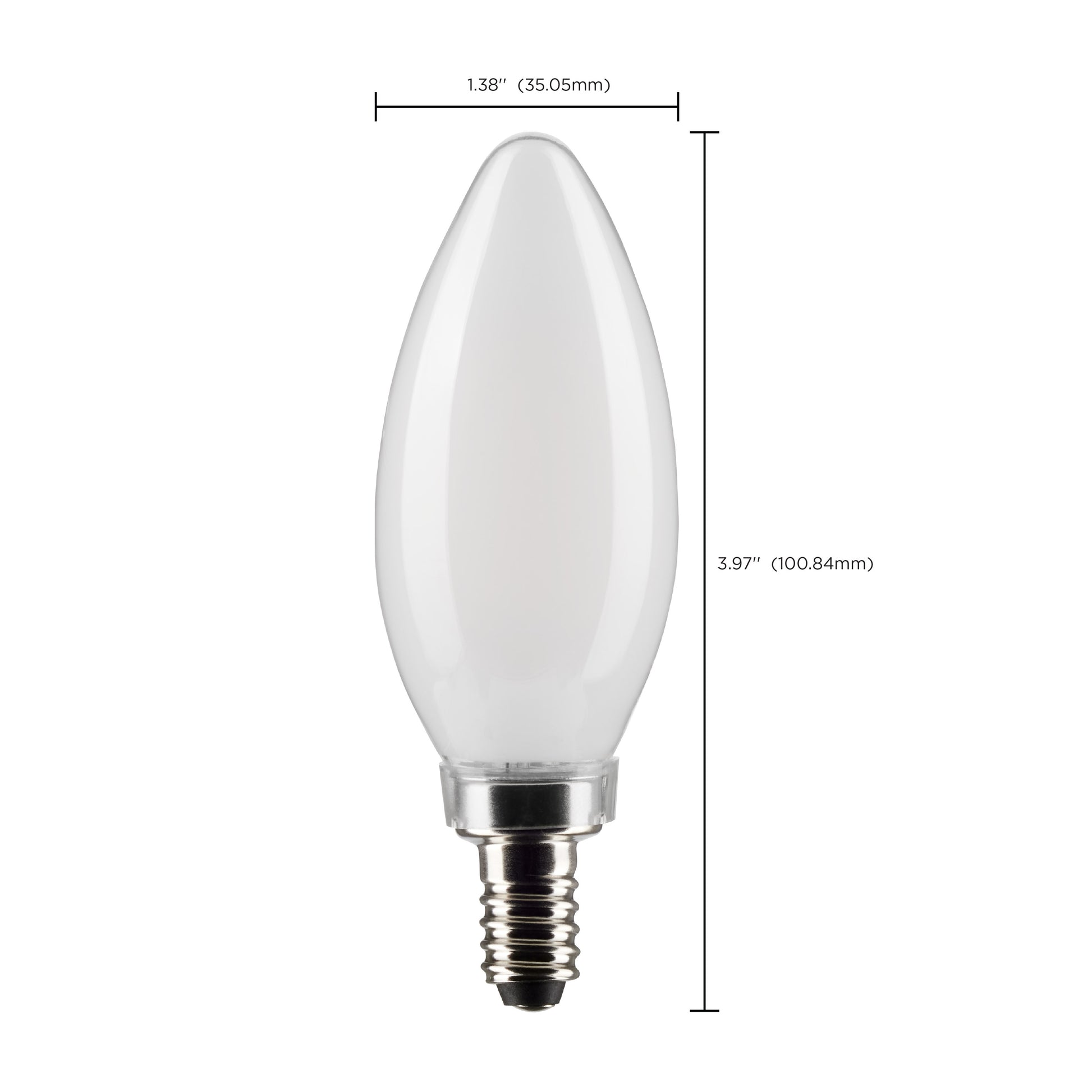 image of 5.5 Watt B11 LED - Frost - Candelabra base - 90 CRI - 2700K - 120 Volt