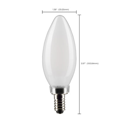 image of 5.5 Watt B11 LED - Frost - Candelabra base - 90 CRI - 2700K - 120 Volt