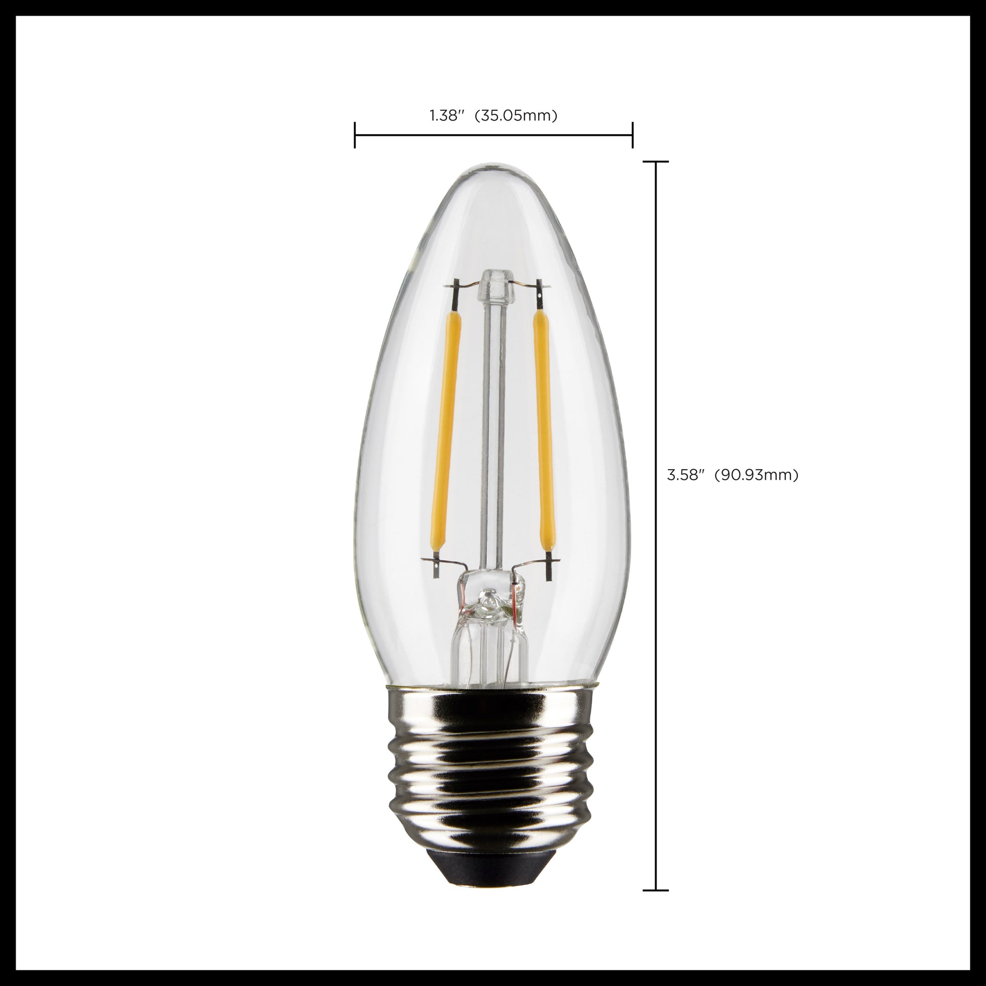 image of 3 Watt B11 LED - Clear - Medium base - 90 CRI - 2700K - 120 Volt