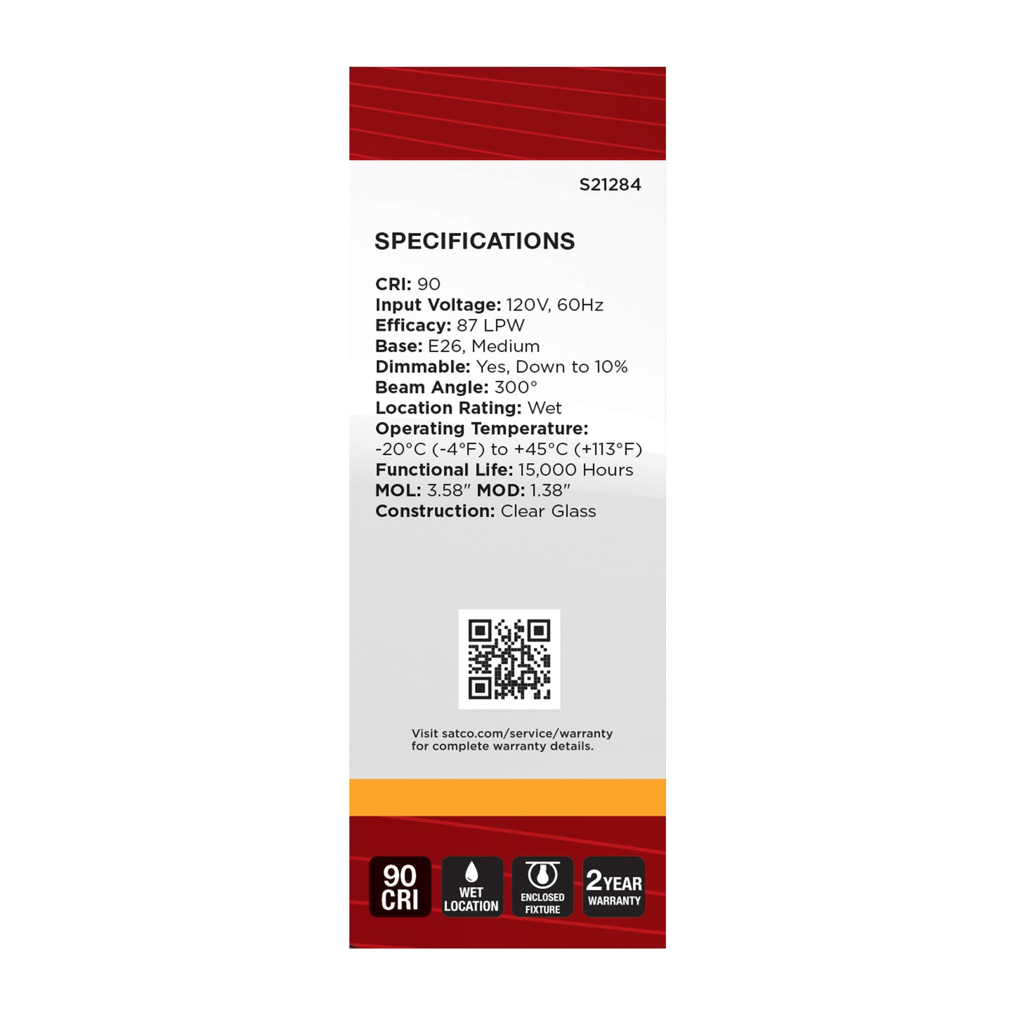 image of 4 Watt B11 LED - Clear - Medium base - 90 CRI - 2700K - 120 Volt