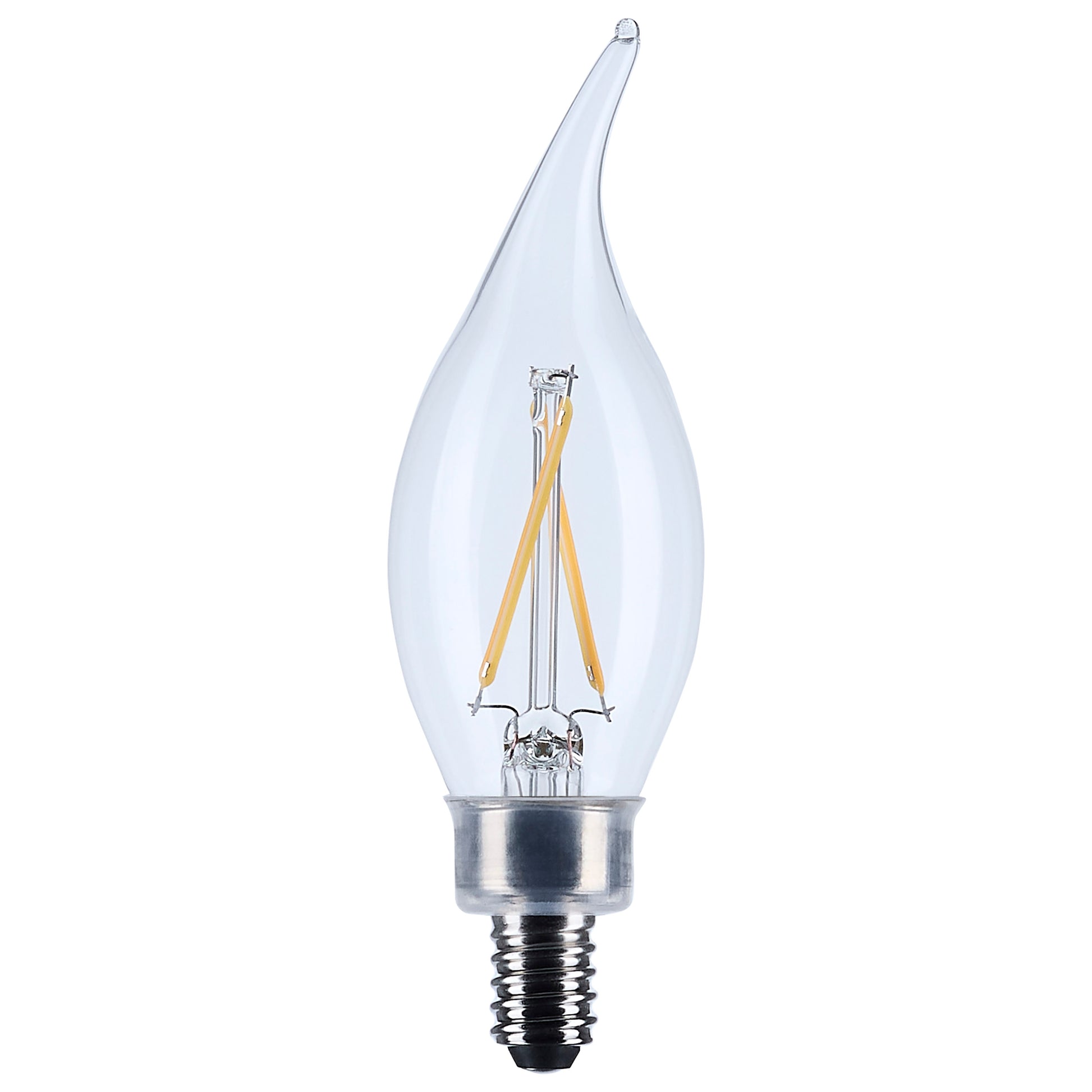 image of 3 Watt CA10 LED - Clear - Candelabra base - 90 CRI - 2700K - 120 Volt