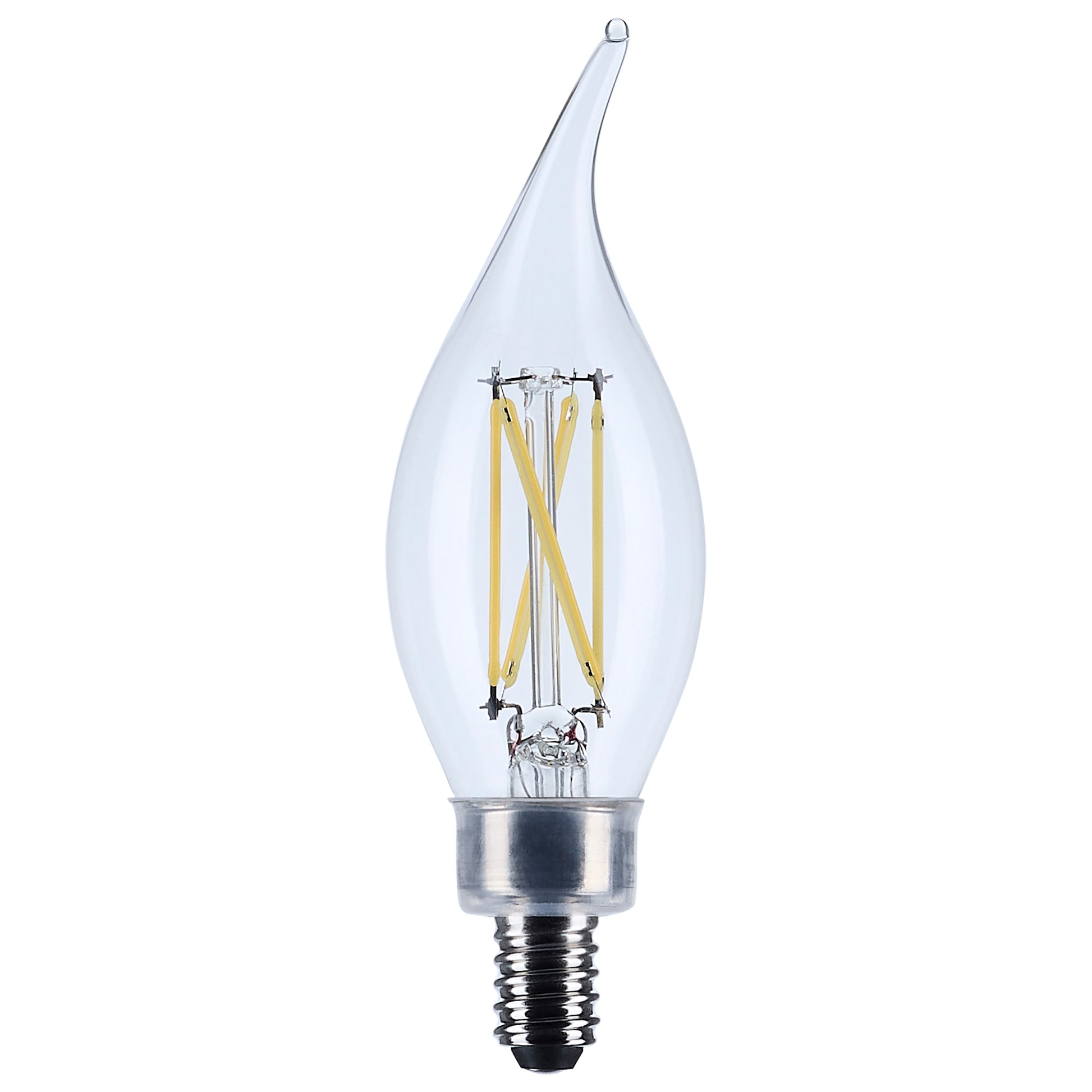 image of 4 Watt CA10 LED - Clear - Candelabra base - 90 CRI - 2700K - 120 Volt