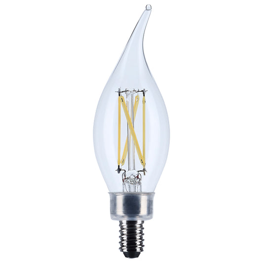 image of 4 Watt CA10 LED - Clear - Candelabra base - 90 CRI - 2700K - 120 Volt