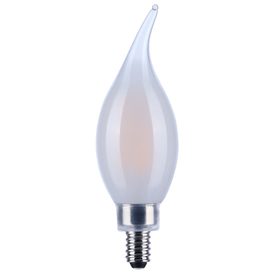 image of 5.5 Watt CA10 LED - Frost - Candelabra base - 90 CRI - 2700K - 120 Volt