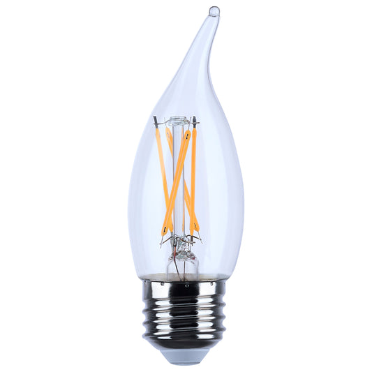image of 5.5 Watt CA10 LED - Clear - Medium base - 90 CRI - 2700K - 120 Volt