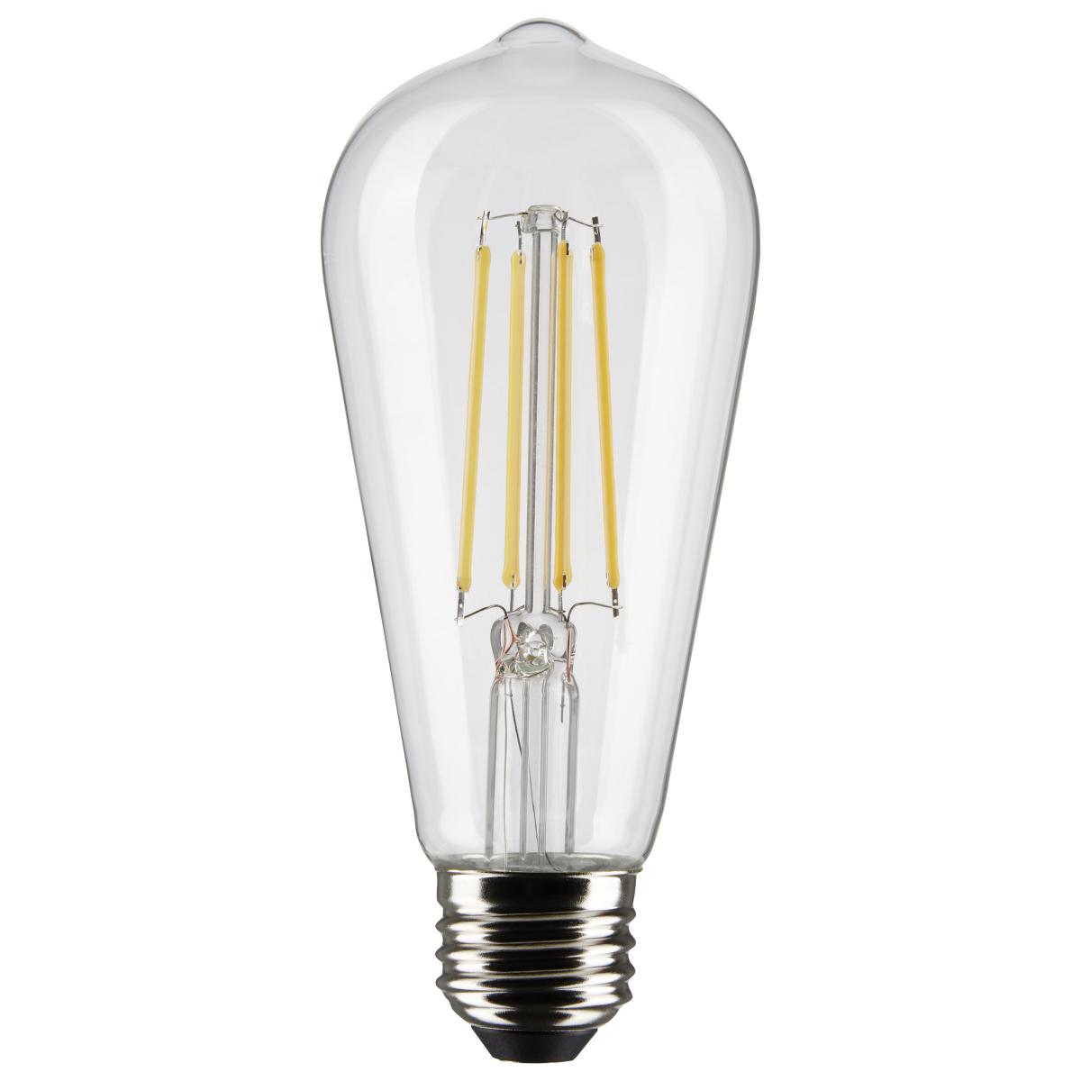8 Watt ST19 LED - Clear - Medium base - 90 CRI - 3000K - 120 Volt