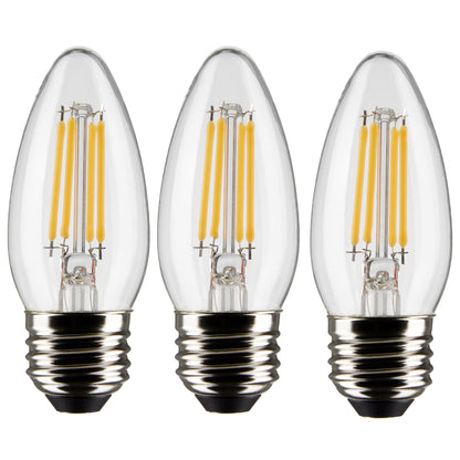 image of 4 Watt B11 LED - Clear - Medium base - 90 CRI - 2700K - 120 Volt - 3-Pack