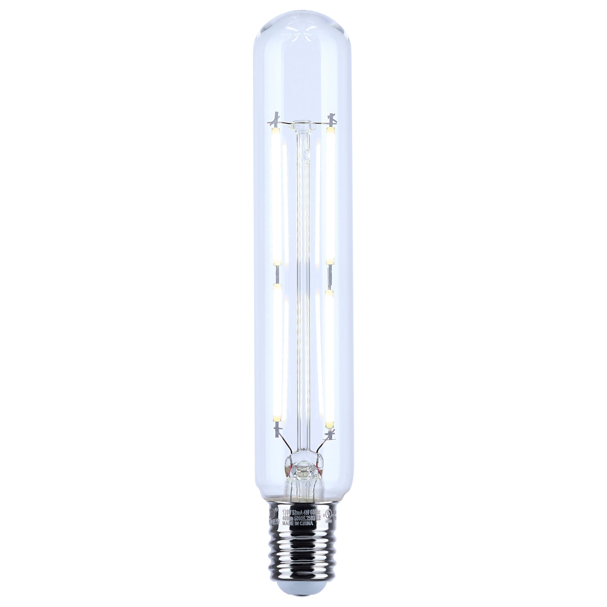 image of 4 Watt T6.5 LED - Clear - Intermediate Base - 3000K - 400 Lumens - 120 Volt