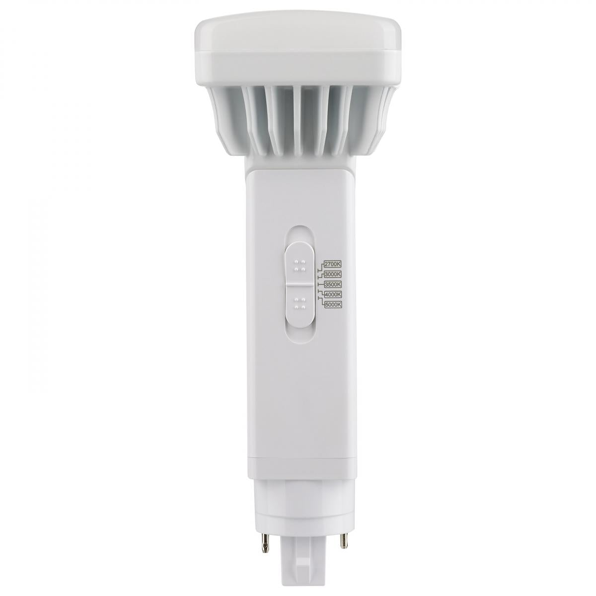 image of 9 Watt PL 2-Pin LED - 1100 Lumens - G24d Base - CCT Selectable - White Finish - 120-277 Volts