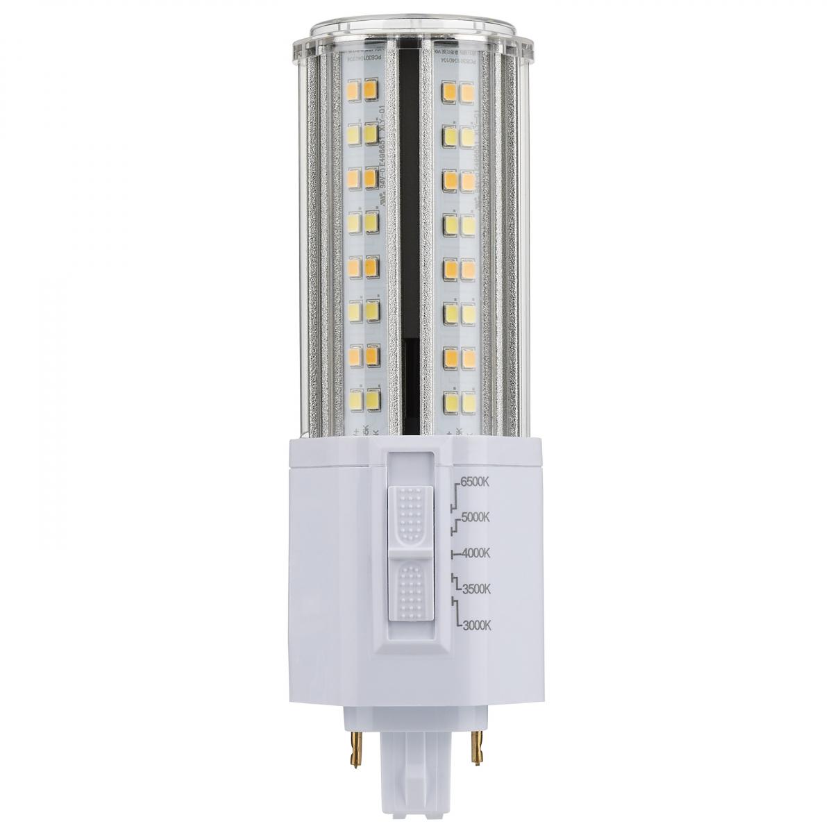 image of 14 Watt LED PL - CCT Selectable - Lumens Selectable - Type B - Ballast Bypass - White Finish - 120/277 Volt