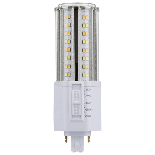 18 Watt LED PL - CCT Selectable - Lumens Selectable - Type B - Ballast Bypass - White Finish - 120/277 Volt