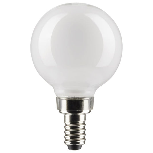 4.5 Watt G16.5 LED - White - Candelabra Base - 2700K - 350 Lumens - 120 Volt - 2-Pack