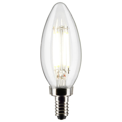 image of 5.5 Watt B11 LED - Clear - Candelabra Base - 2700K - 500 Lumens - 120 Volt - 2-Pack