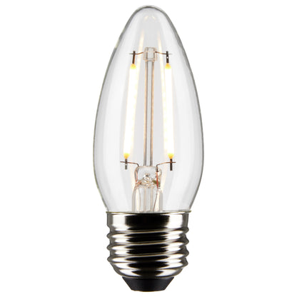 image of 3 Watt B11 LED - Clear - Medium Base - 2700K - 250 Lumens - 120 Volt - 2-Pack