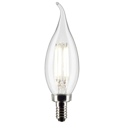 image of 5.5 Watt CA10 LED - Clear - Candelabra Base - 2700K - 500 Lumens - 120 Volt - 2-Pack