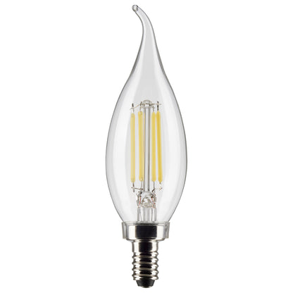 image of 5.5 Watt CA10 LED - Clear - Candelabra Base - 2700K - 500 Lumens - 120 Volt - 2-Pack