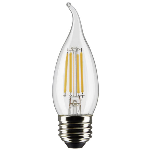 4 Watt CA10 LED - Clear - Medium Base - 2700K - 350 Lumens - 120 Volt - 2-Pack