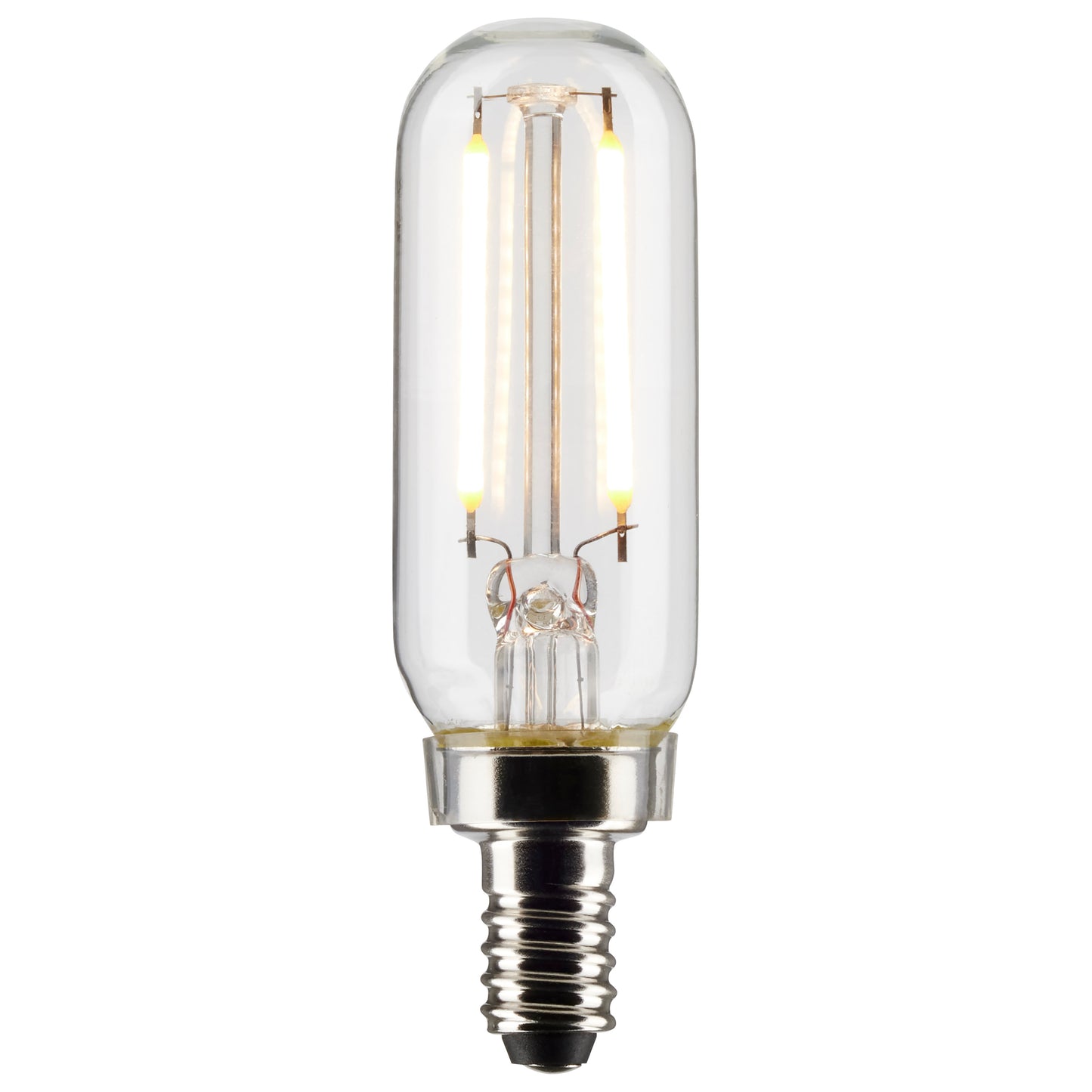 image of 2.8 Watt T6 LED - Clear - Candelabra Base - 2700K - 200 Lumens - 120 Volt - 2-Pack