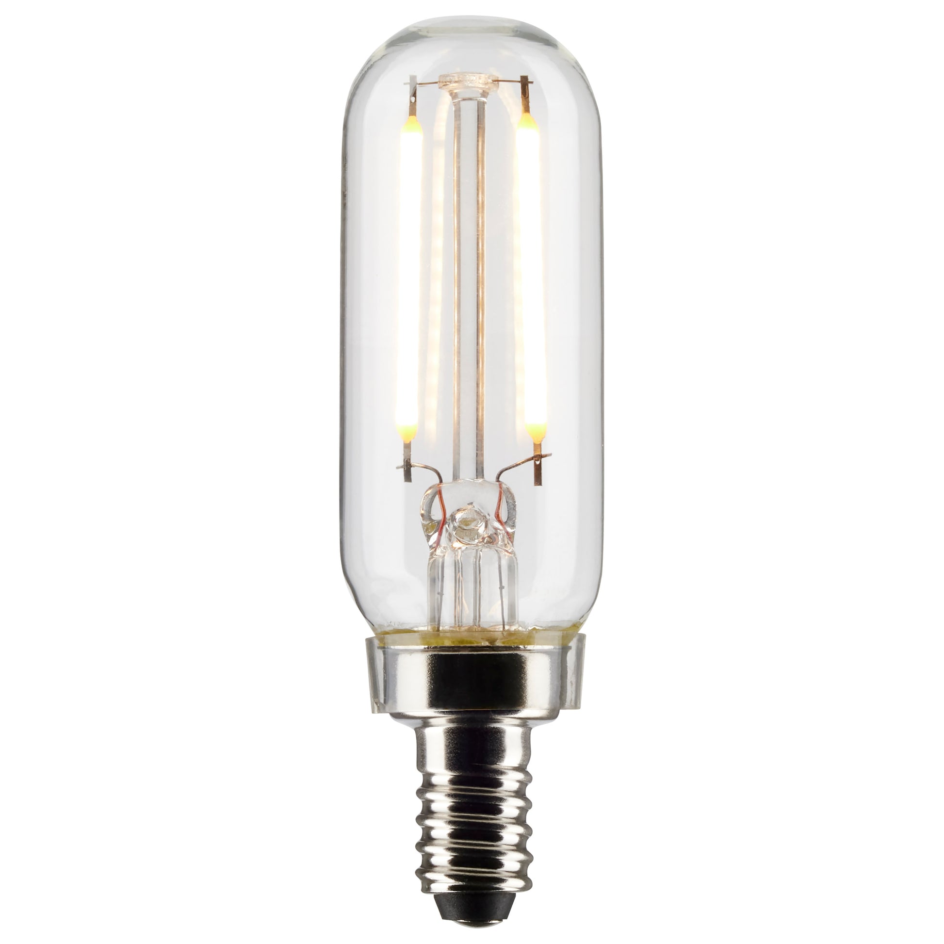 image of 2.8 Watt T6 LED - Clear - Candelabra Base - 2700K - 200 Lumens - 120 Volt - 2-Pack