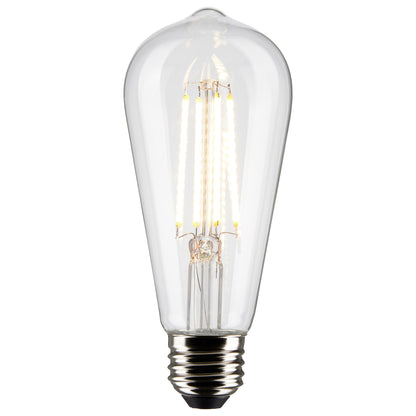 image of 8 Watt ST19 LED - Clear: Medium Base - 2700K - 800 Lumens - 2-Pack