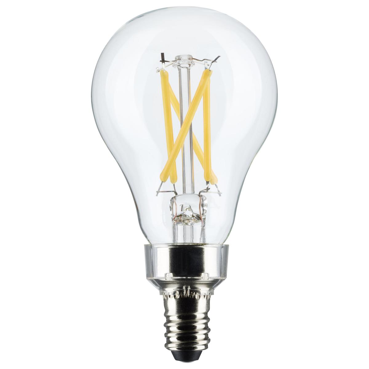 5.5 Watt A15 LED - Clear - Candelabra Base - 2700K - 450 Lumens - 2-Pack
