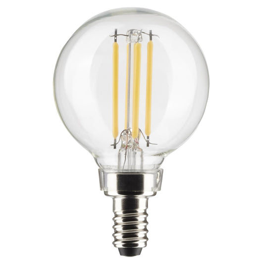 4 Watt G16.5 LED - Clear - Candelabra Base - 5000K - 120 Volt - 2-Pack