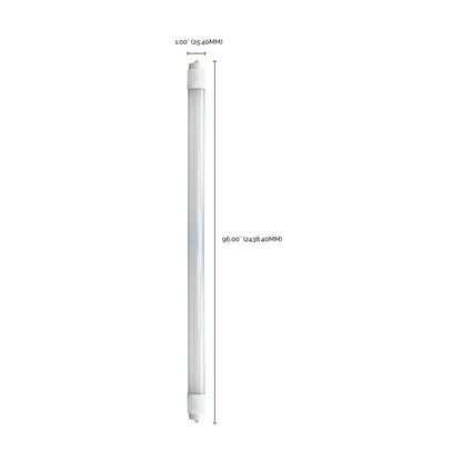 image of 40 Watt - 8 Foot - T8 LED - Single pin base - 6500K - 50000 Average rated hours - 5500 Lumens - Type B - Ballast Bypass - Double Ended Wiring - DLC 5.1