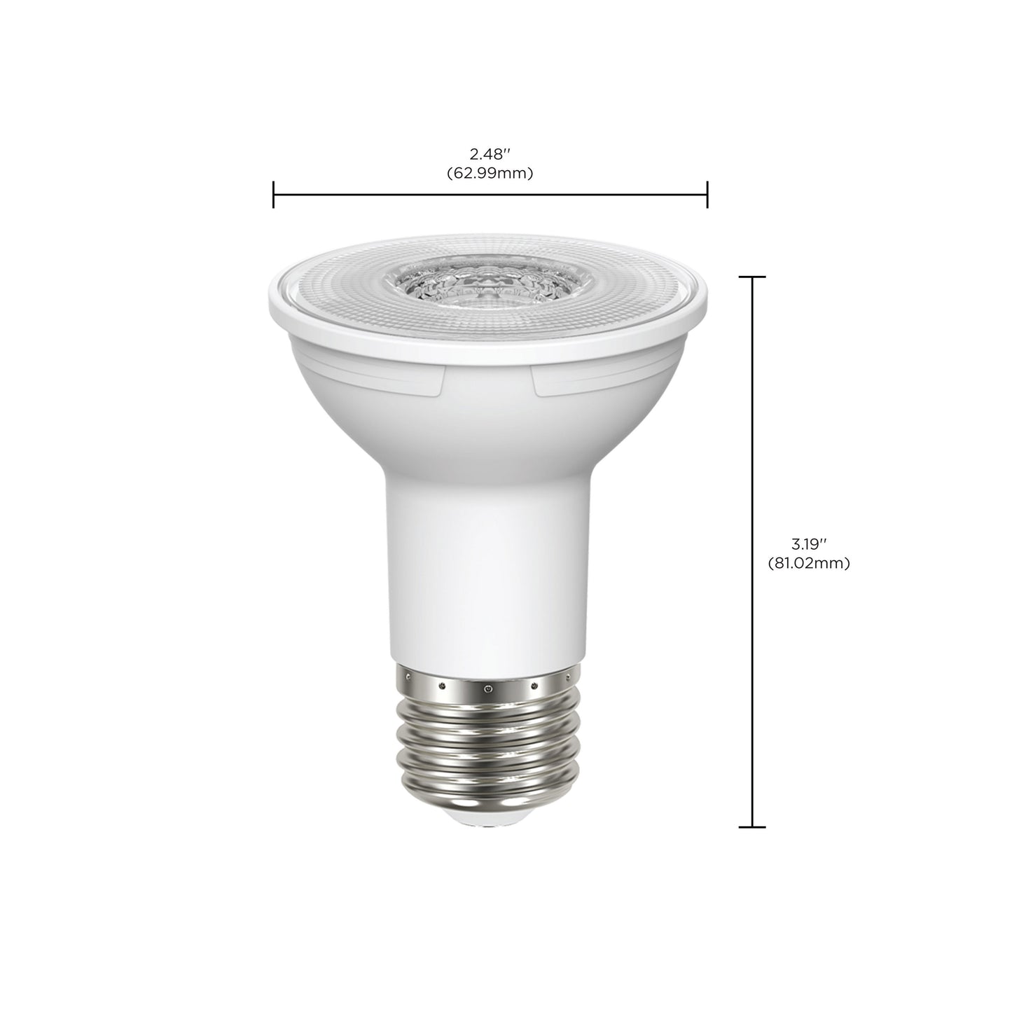 image of 5.5 Watt PAR20 LED - 90 CRI - 3000K - 40 deg. Beam Angle - Medium base - 120 Volt