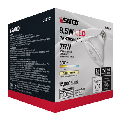 image of 8.5 Watt PAR30S LED - 90 CRI - 3000K - 40 deg. Beam Angle - Medium base - 120 Volt