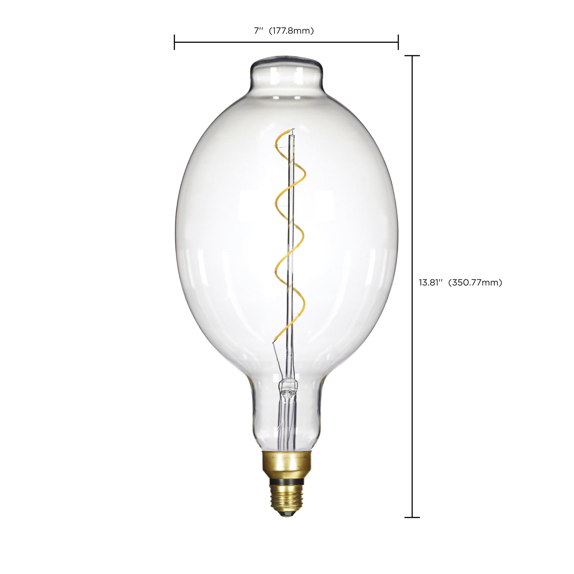 image of 4 Watt BT56 LED vintage style - Clear - 25000 Average rated hours - Medium Base - 120 Volt