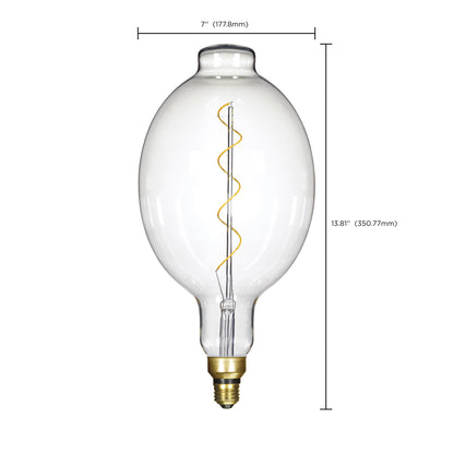image of 4 Watt BT56 LED vintage style - Clear - 25000 Average rated hours - Medium Base - 120 Volt