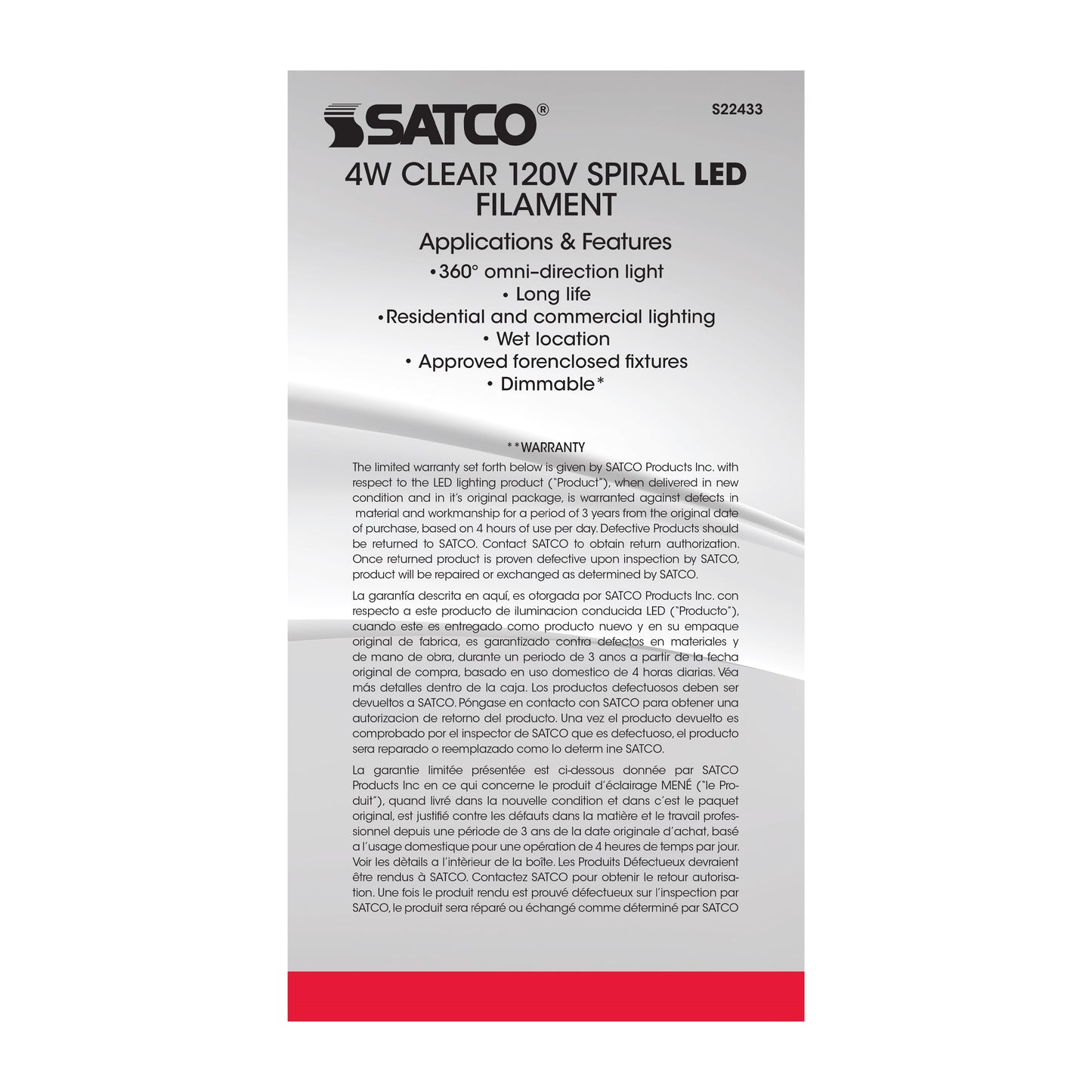 image of 4 Watt PS52 LED vintage style - Clear - 25000 Average rated hours - Medium Base - 120 Volt