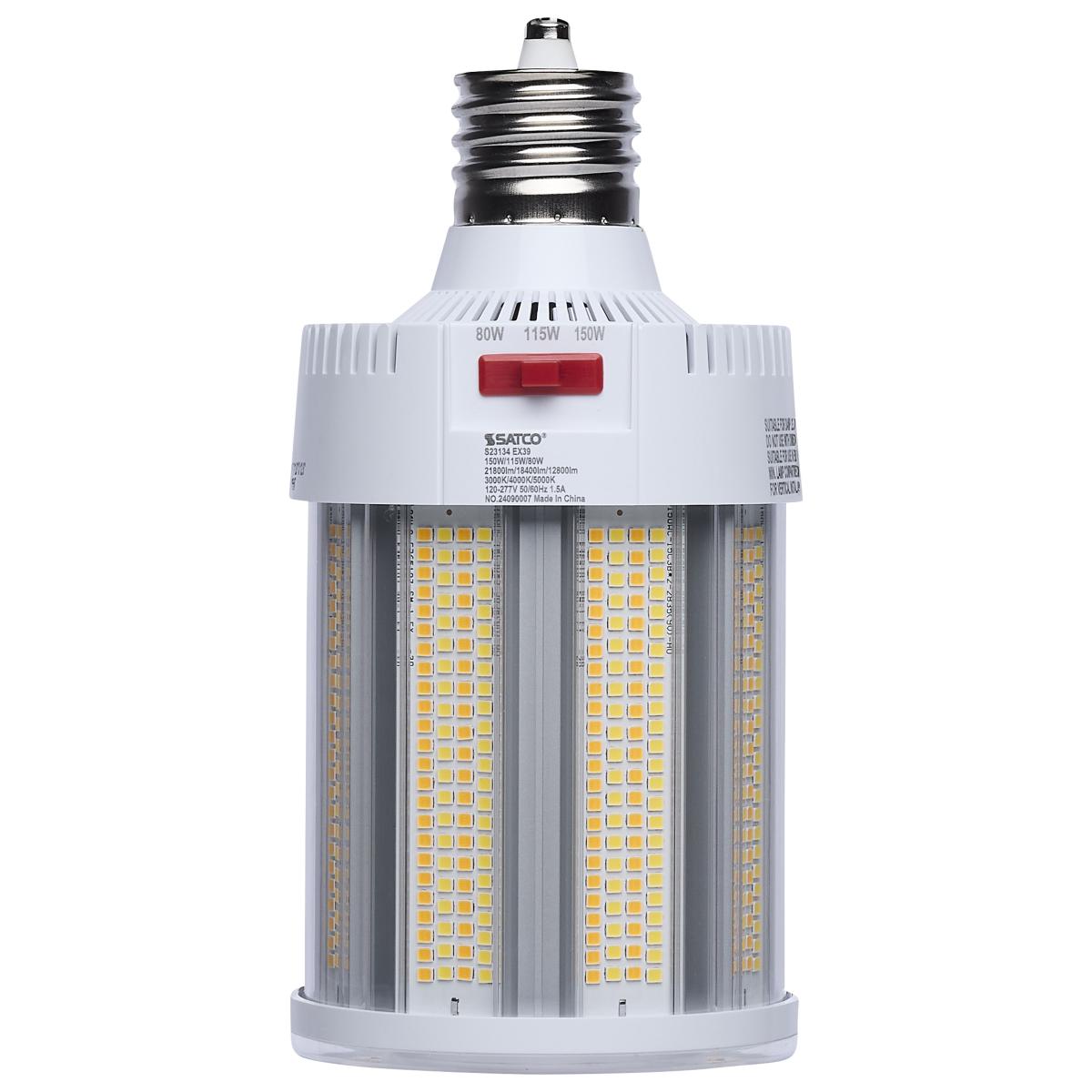 image of 150/115/80 Watt - 30K/40K/50K CCT - Field Selectable LED - Corncob - Mogul Extended Base - 120-277 Ranged Voltage - 450 Watt HID Replacement