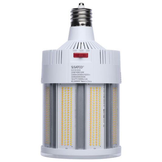 200/150/100 Watt - 30K/40K/50K CCT - Field Selectable LED - Corncob - Mogul Extended Base - 120-277 Ranged Voltage - 500 Watt HID Replacement