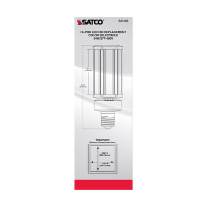 image of 54 Watt LED HID Replacement - CCT Selectable - Type B - Ballast Bypass - Mogul Extended Base - 277-480 Volt - ColorQuick Technology